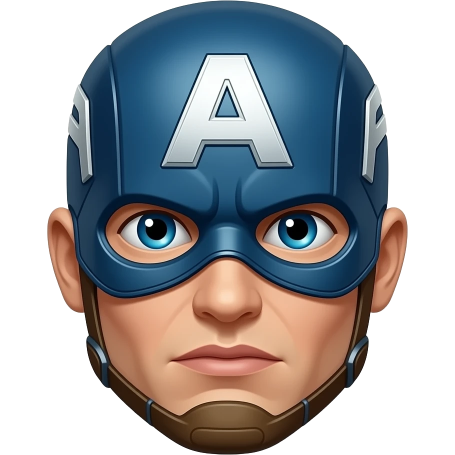Captain America  head face emoji
