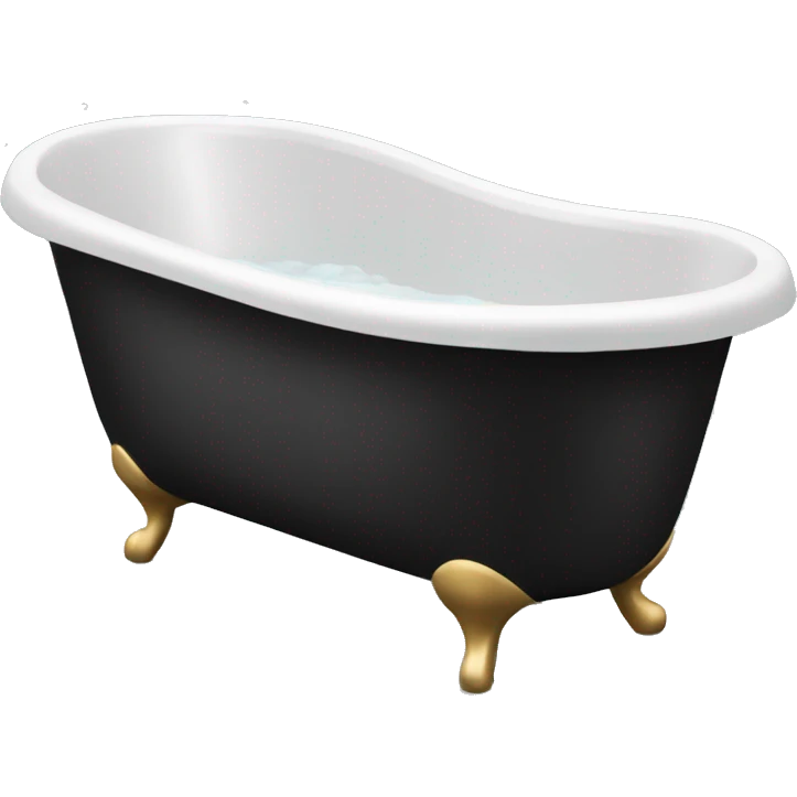 Bubbles black bathtub emoji