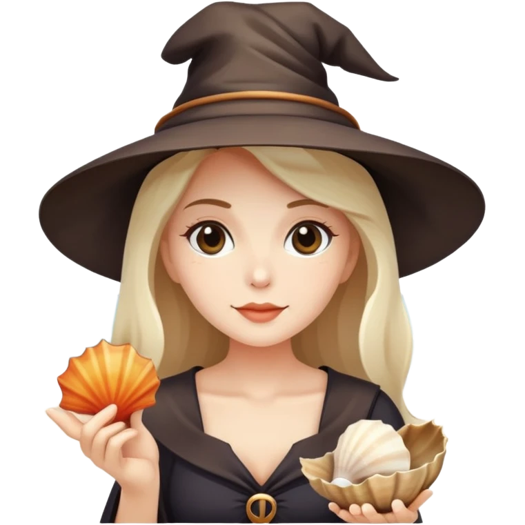 Witch on a beach emoji