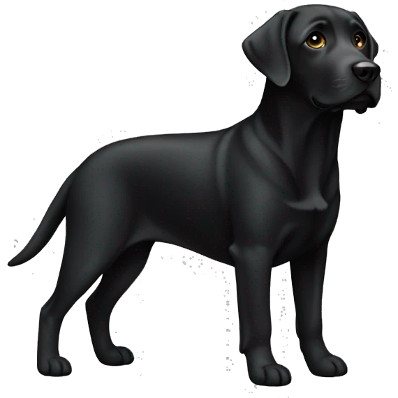 Labrador black emoji