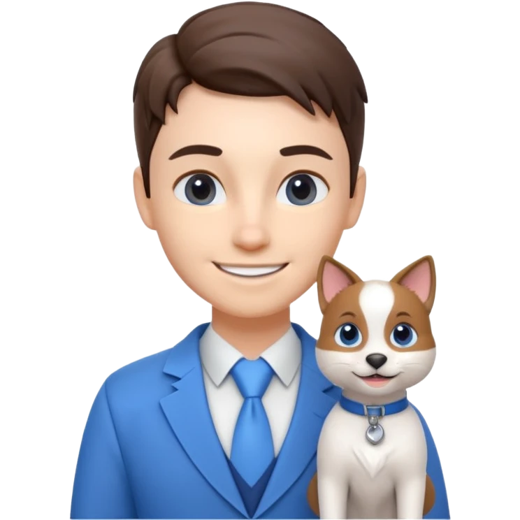 Genera una mascota considerando Instructor joven
Estilo 3D moderno, carismático (tipo animación profesional)
Sonrisa natural, mirada cercana
Colores blanco y azul
Vestimenta empresarial casual emoji