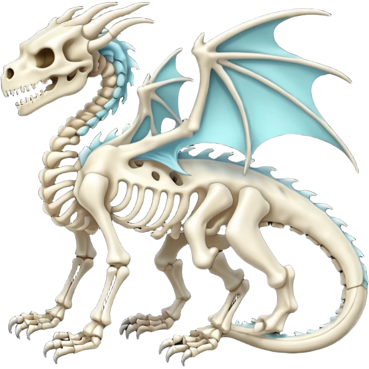 Evil Shiny Boneknapper-Skeleton-dragon (full body) emoji