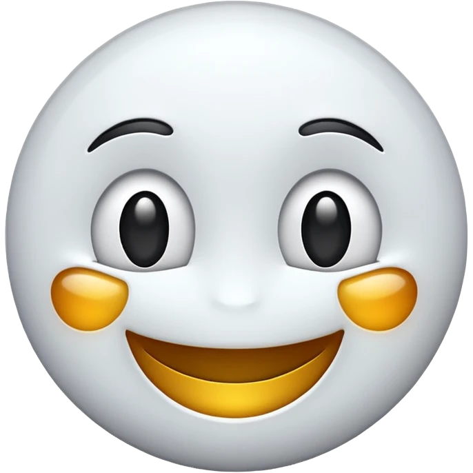 glitter white emoji smile emoji