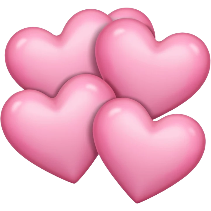 3 different size pink hearts emoji