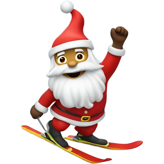Santa skiing  emoji