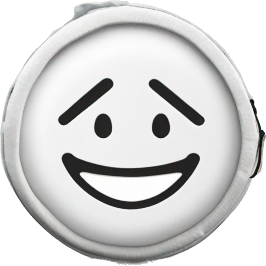 white snus pouch with a smile emoji