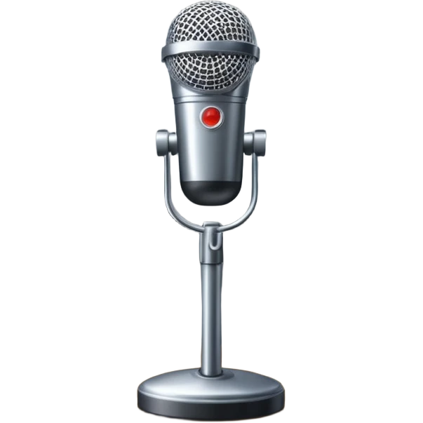 stage spotlight shining on a microphone emoji