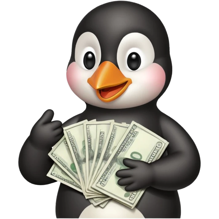 pingu and money emoji