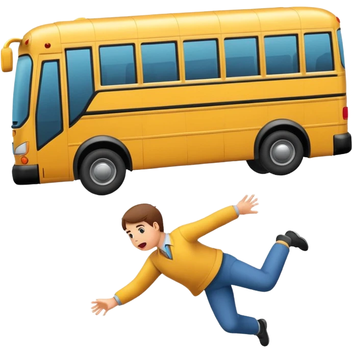 Throwing someone under a bus emoji