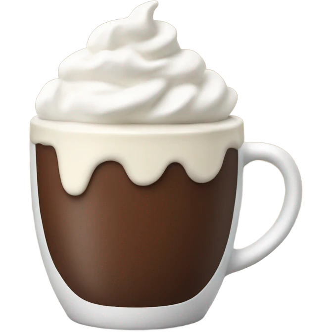 Hot chocolate with whipped cream  emoji