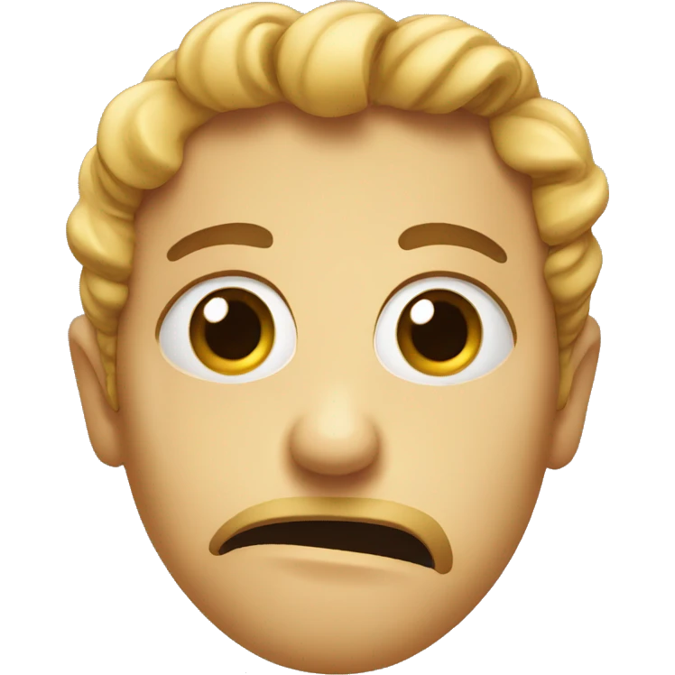 A face with a sad look and a twisted lip emoji