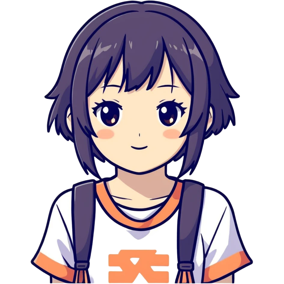 Cute anima girl  emoji