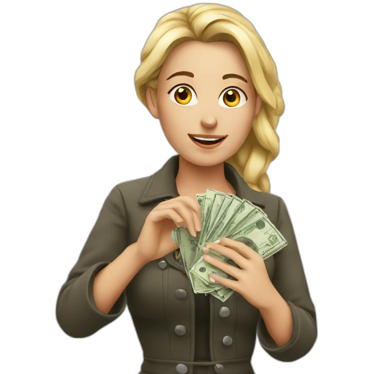 european-women-taking-money emoji