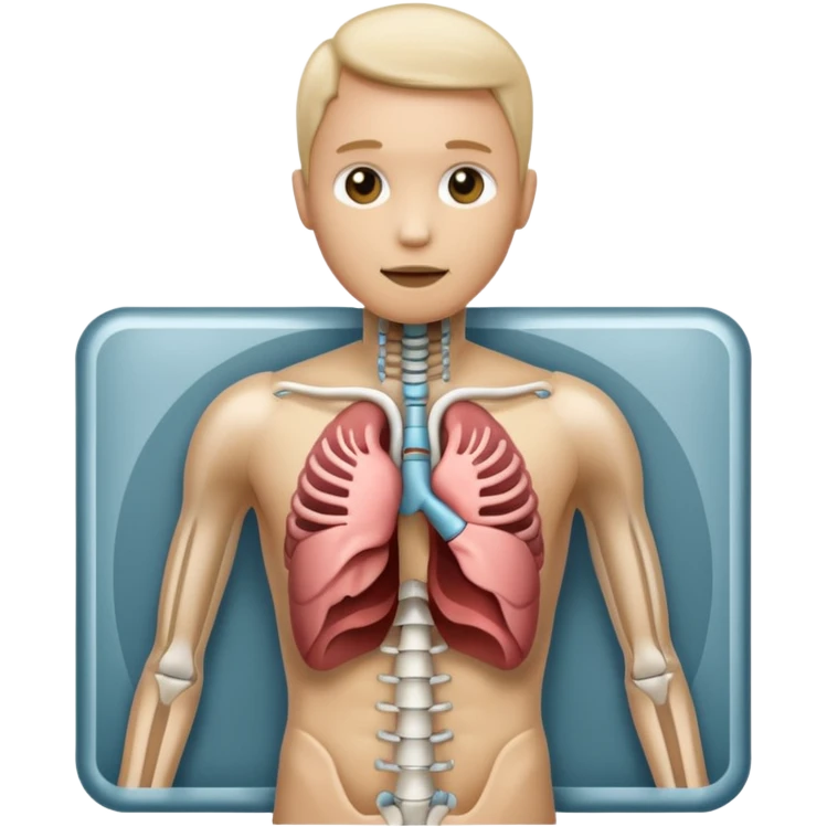 İnsan röntgeni organlar dahil emoji