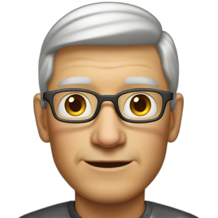 Tim cook with star eyes emoji