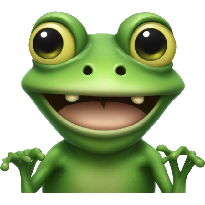 creepy frog pledging allegiance  emoji