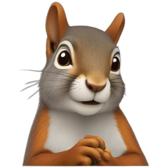 Squirrel thinker emoji