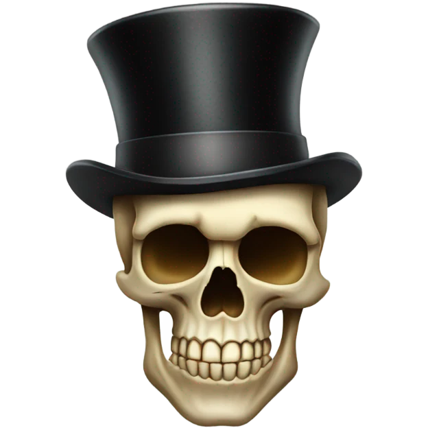 skull top hat emoji