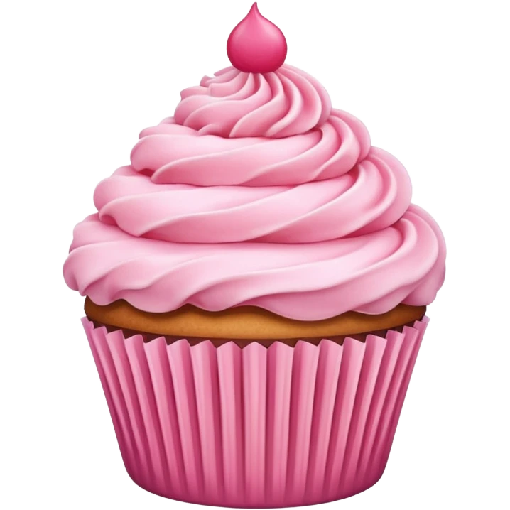 Cupcake with pink icing emoji