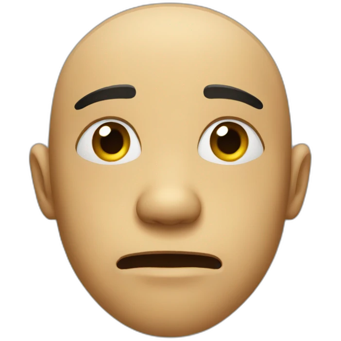 A facial expression that expresses discomfort emoji