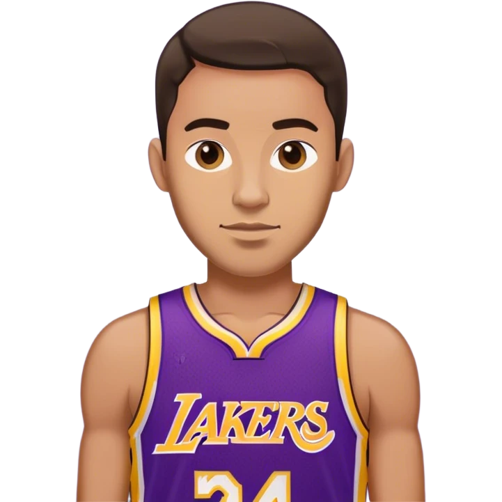 Adam with lakers jersey emoji