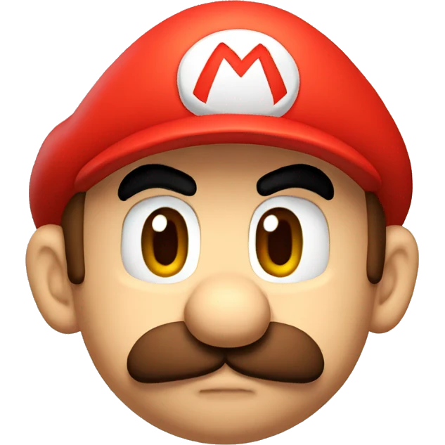 sad mario face red emoji