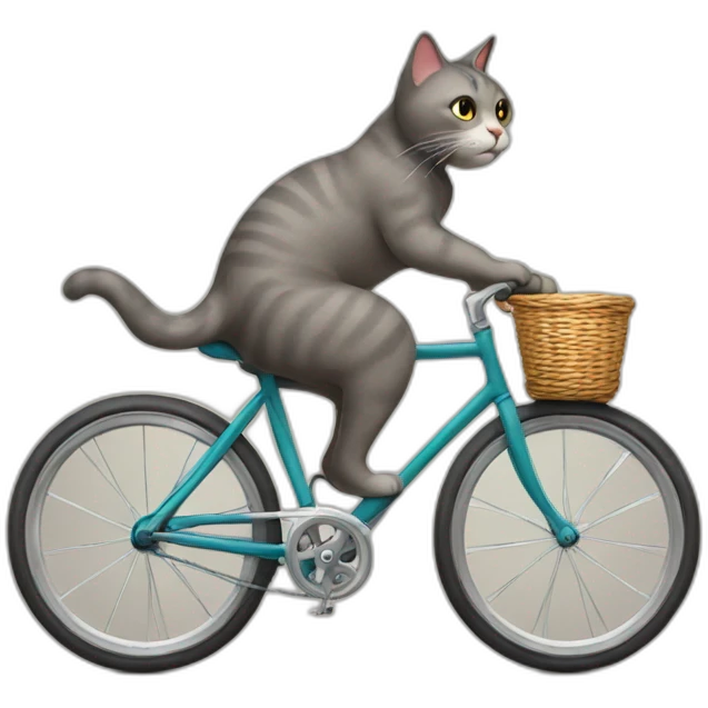 cat riding a bike emoji
