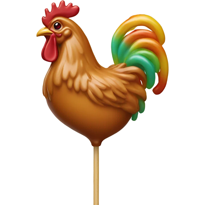 caramel lollipop cockerel emoji