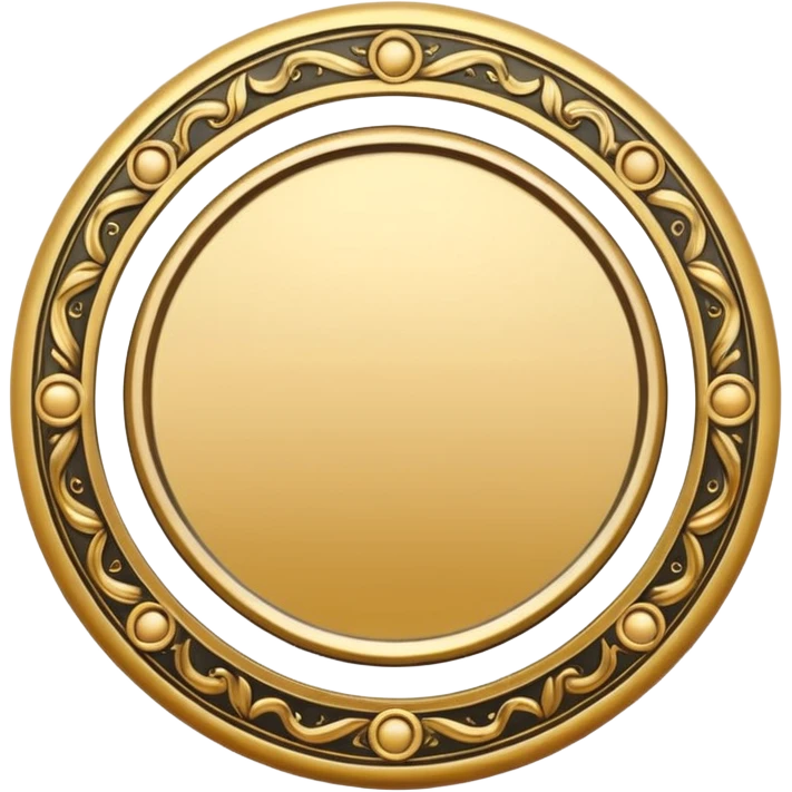 circular achievement style badge border for brand loyalist featuring blank space in the middle emoji