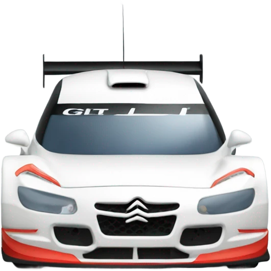 White Citroen GT race car  emoji