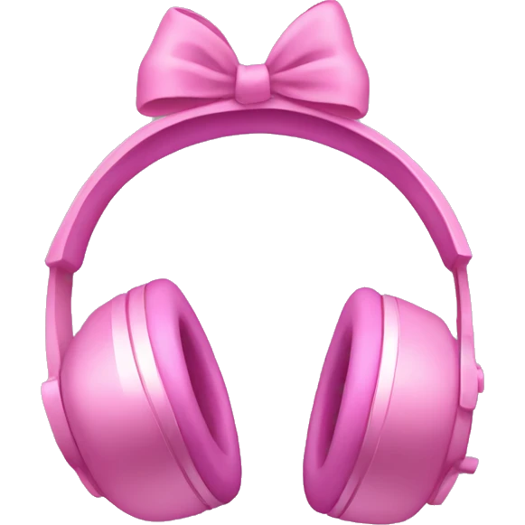 Headphones with pink bows emoji