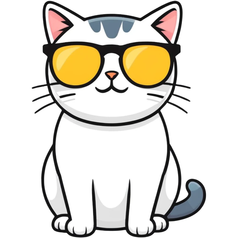 Cat with sunglasses emoji