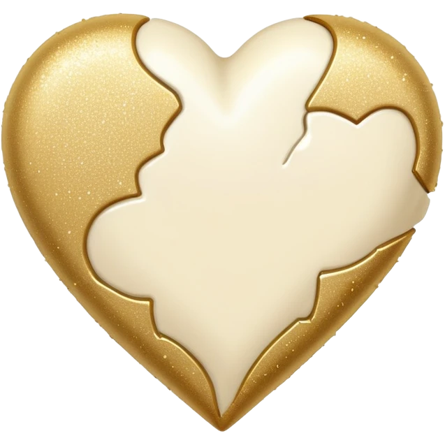 cream broken heart with sparkles  emoji