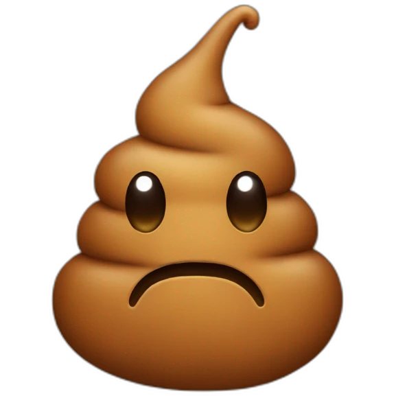 Poop standing up emoji