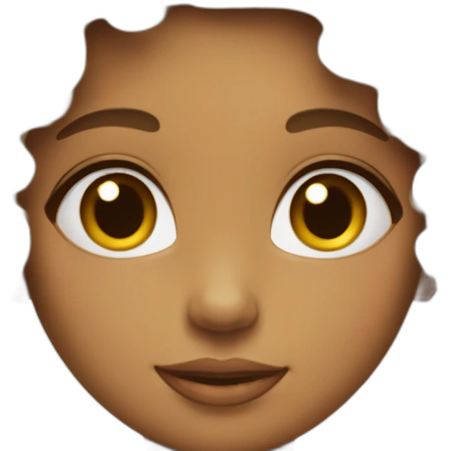 A girl with curly hair and has a buety spot on her cheek emoji