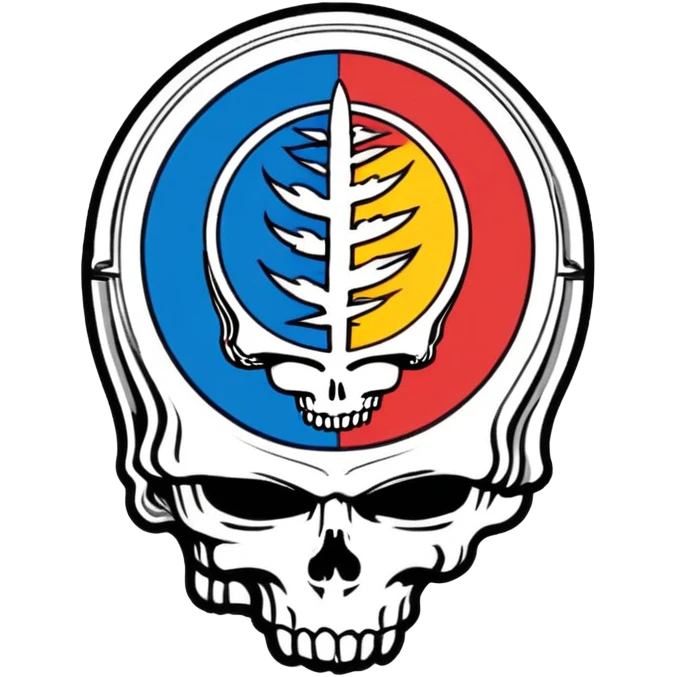 gratefule dead steal your face logo with new mexico zia symbol emoji