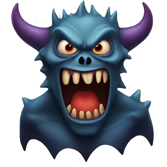 A scary devilish monster emoji