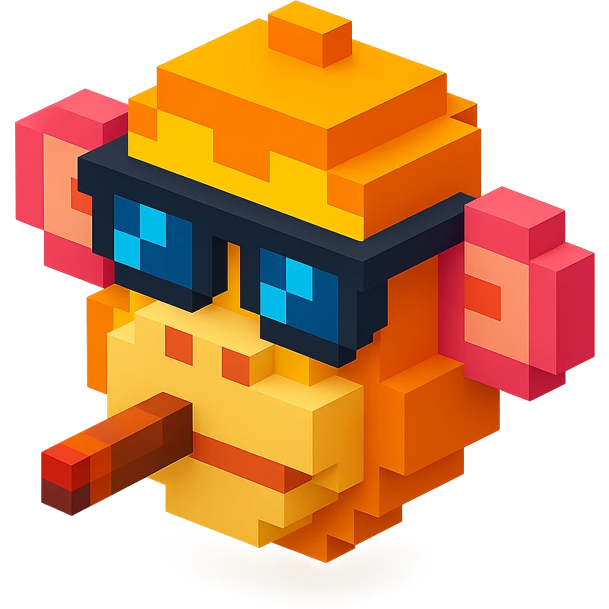 monkey with cigar wearing sunglasses emoji