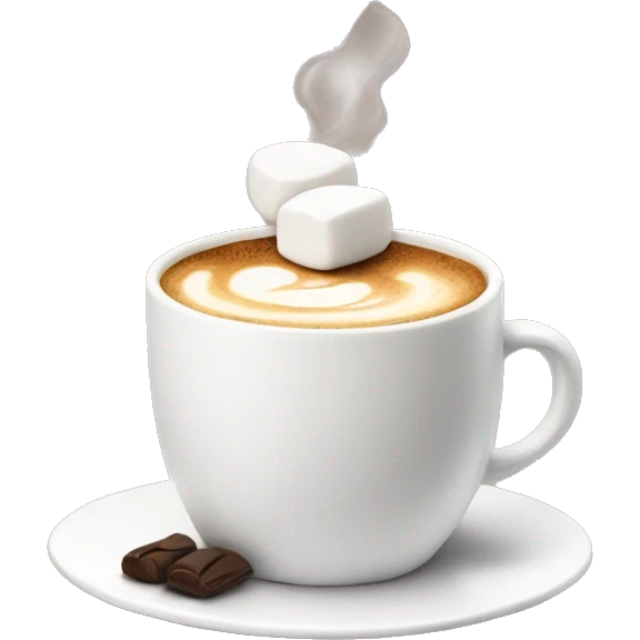 coffe with marshmallow  emoji
