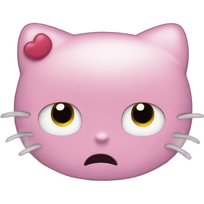Sad HelloKitty face emoji