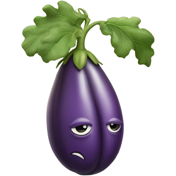 Very tired eggplant emoji