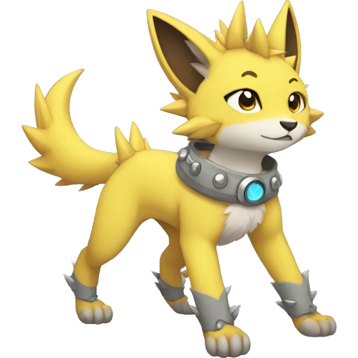 Anthro Sona Fakemon with a spiked collar Full Body emoji