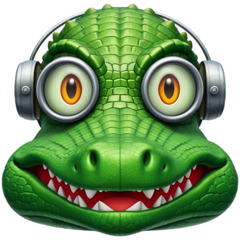 Un avion con cabina de cara de cocodrilo emoji