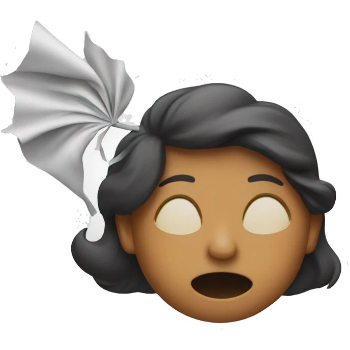 Person blowing in the wind emoji