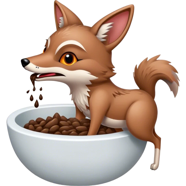 coyote takes the sparrow in the poop emoji