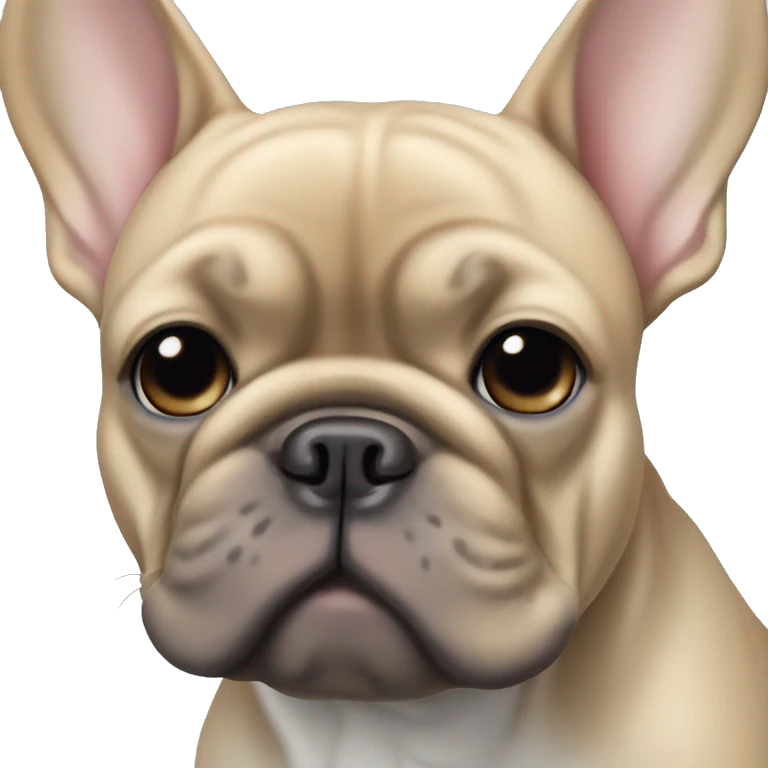 Blue and tan French bulldog emoji
