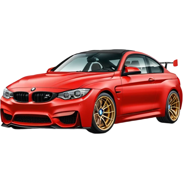 Modified Bmw m4 red colour emoji