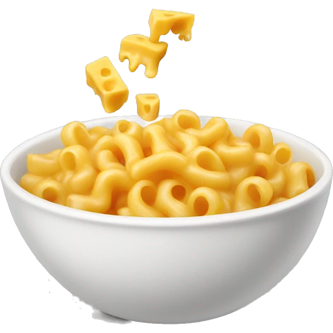 bowl with mac and cheese emoji