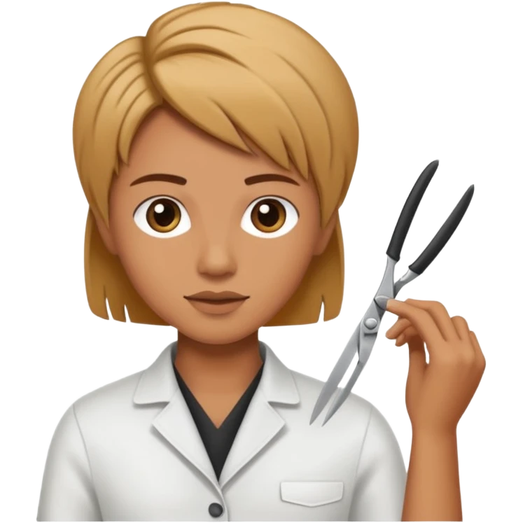 Hair stylist cutting hair   emoji