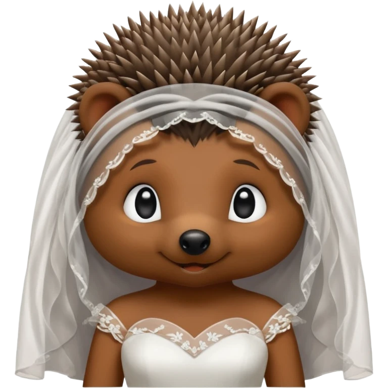 black bride hedgehog emoji